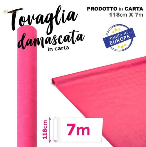 Immagine di /TOVAGLIA FUCSIA DAMASC. 118CM*7MT  16