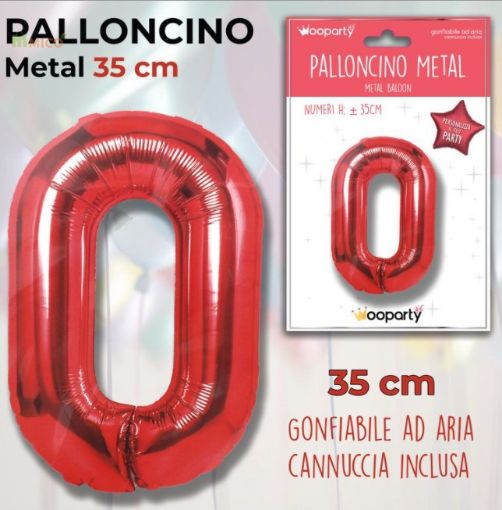 Immagine di PALLONCINO ROSSO METAL 35CM N. 0